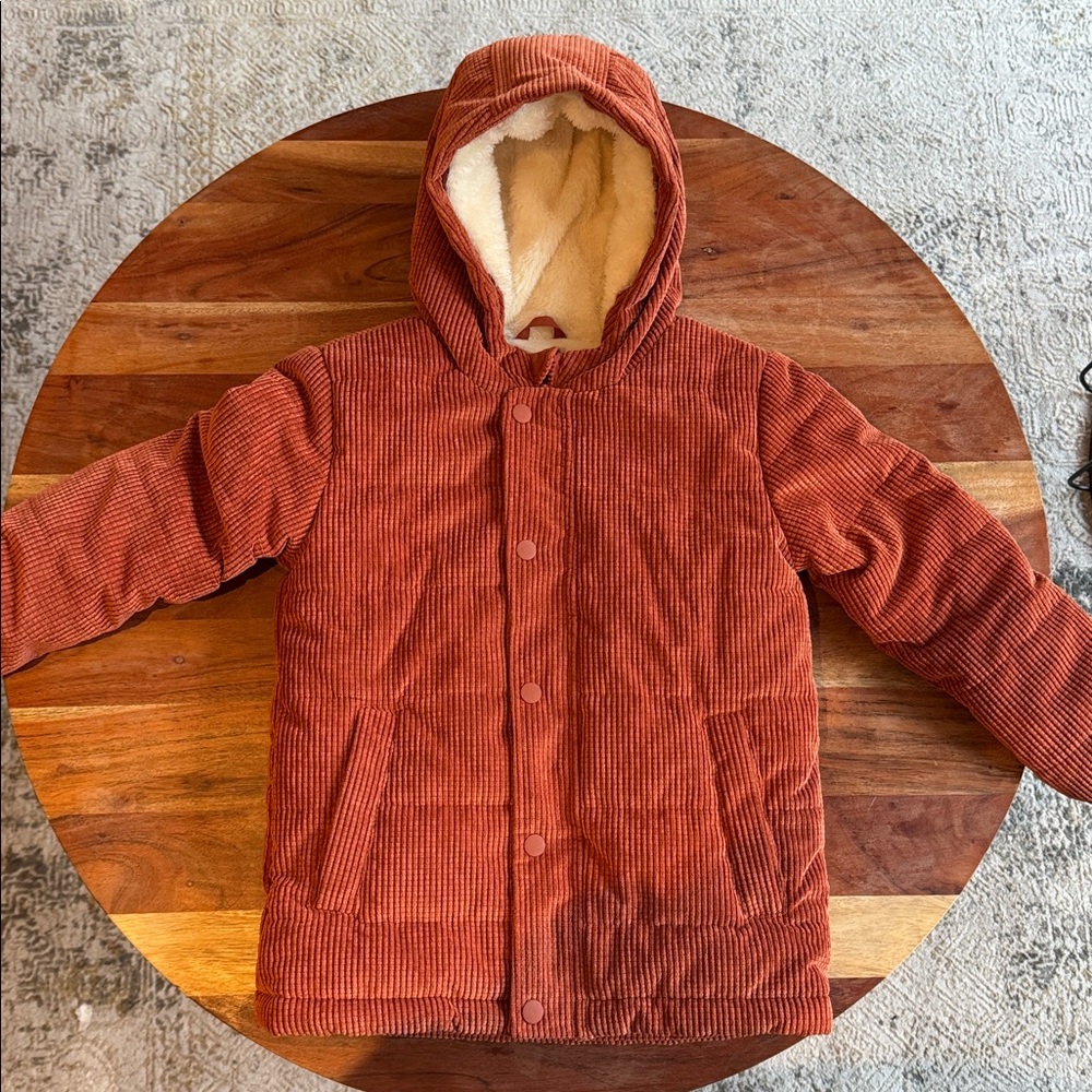 Cat & Jack Rust Corduroy Puffer Jacket